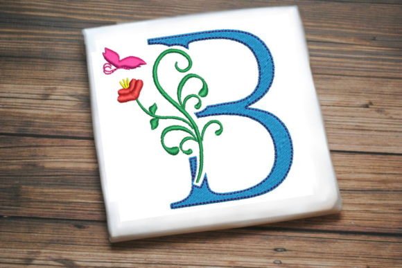 Floral Letter B with Butterfly Review