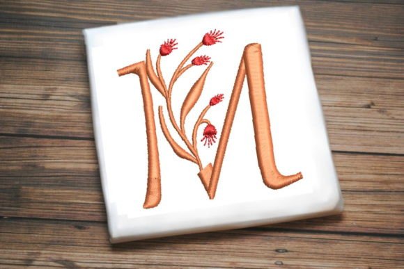 Floral Monogram Letter M Design Review